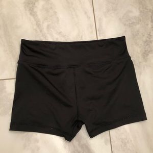 Black spandex workout shorts x2